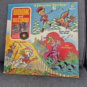 Vintage 3 Favorite Stories Book and Record